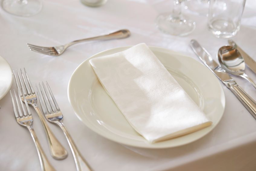 Which Side of the Plate Does the Napkin Go To When Setting?– CV Linens