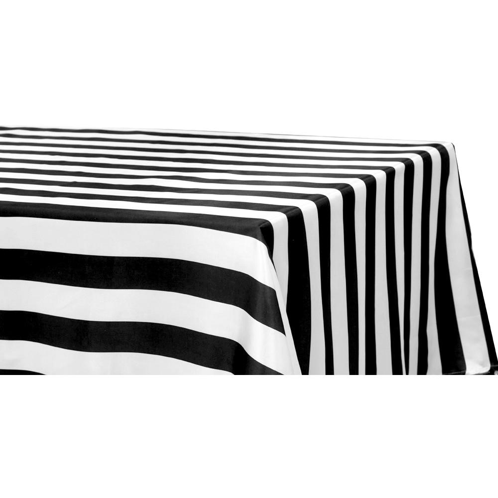 Black & White Stripe Linens│Tablecloths, Runners & Sashes!– CV Linens