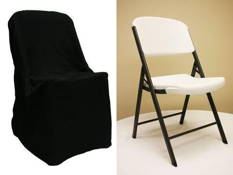 Wholesale Lifetime Folding Chair Covers White Ivory Black Colors CV Linens