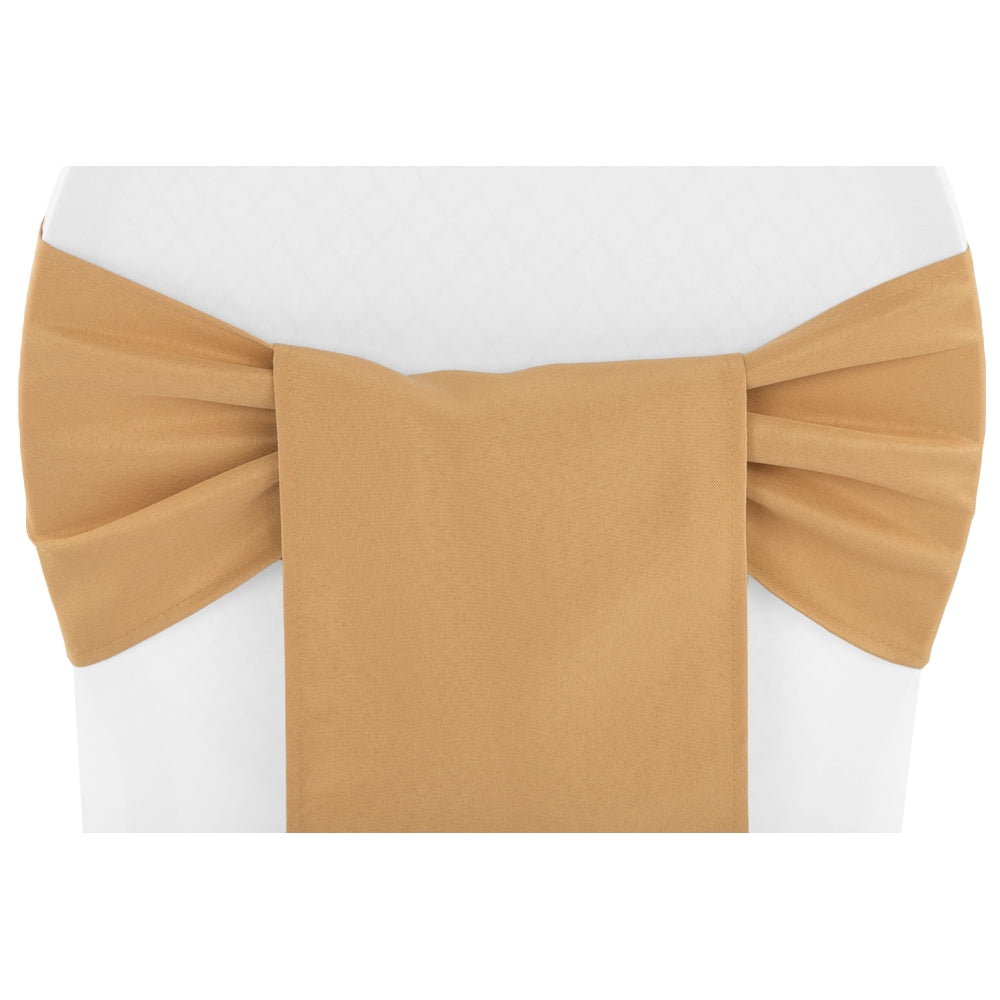 Polyester Chair Sash/Tie - Gold