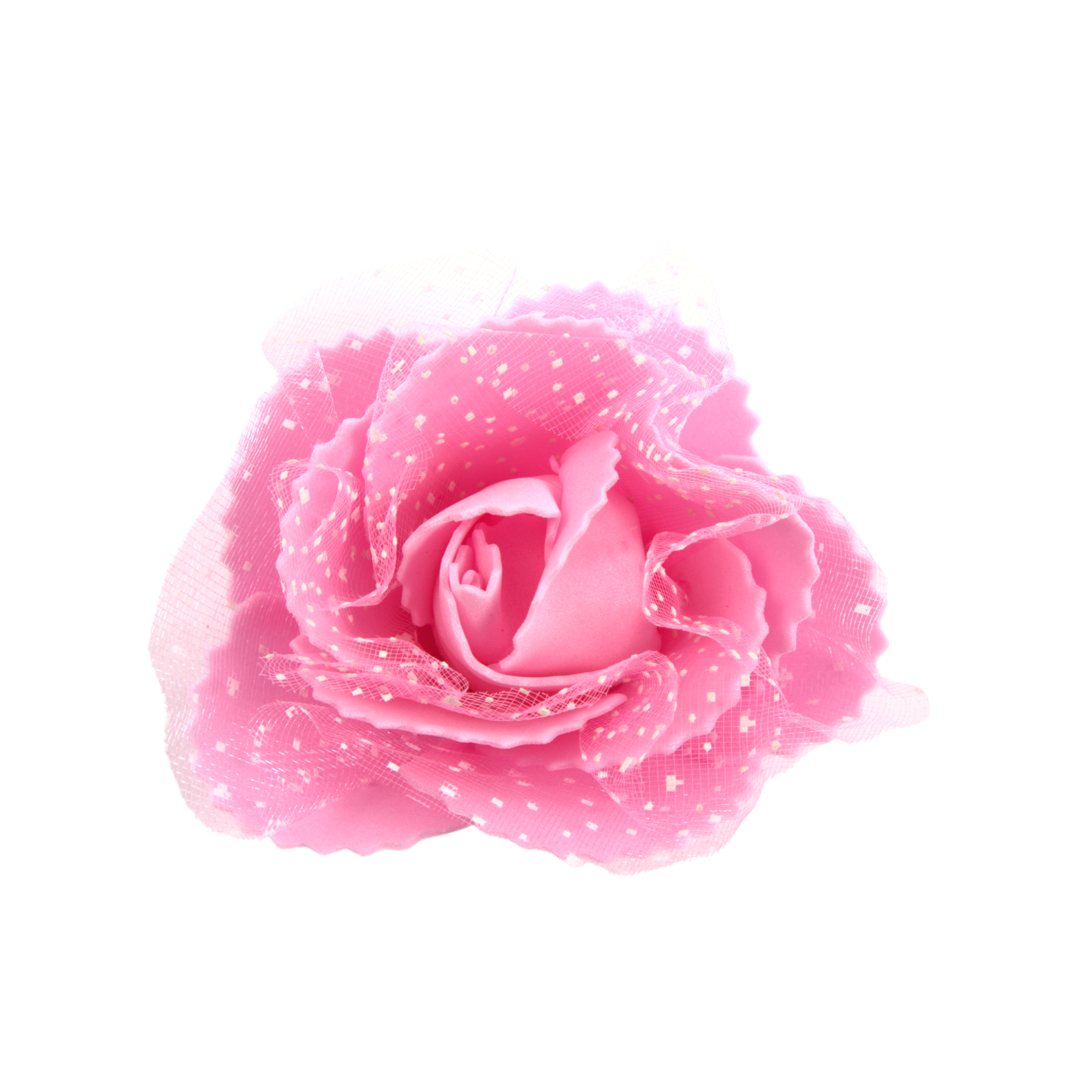 Glitter Artificial DIY Foam Rose Stems (50 pcs) - Fuchsia