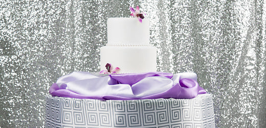 Lavender & Geometric Wedding Cake Table