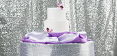 Lavender & Geometric Wedding Cake Table