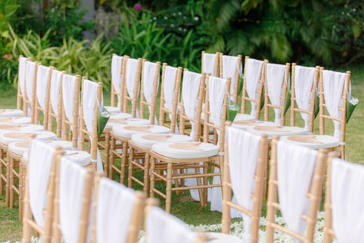 beach wedding setup