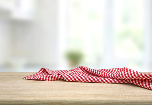 checkered tablecloth