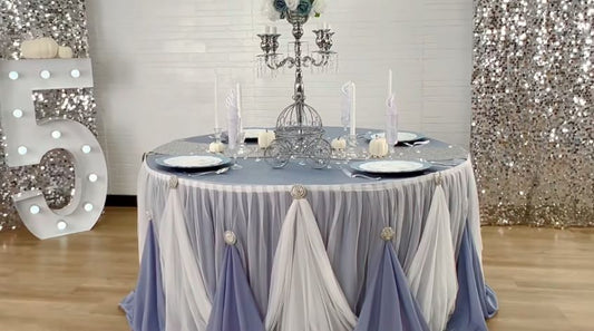 DIY Cinderella Table Skirt