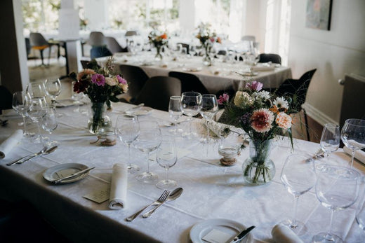 dinner table setup