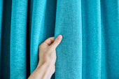 Blue-turquoise-textured-polyester-curtains