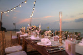 beach wedding dinner