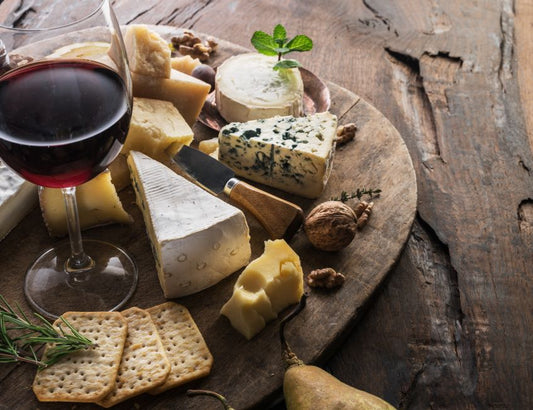 wine and cheese platter