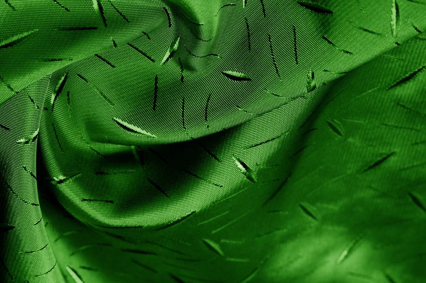 green-silk-fabric