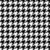 Black and White Houndstooth Satin - CV Linens