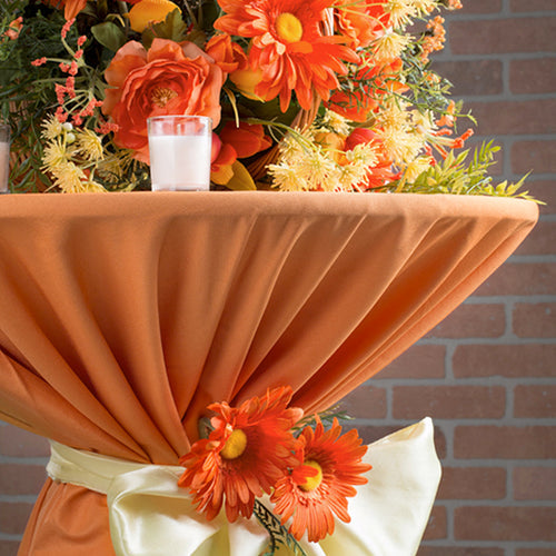 orange cocktail table setup