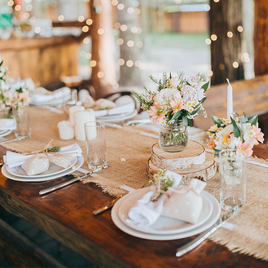 Burlap Wedding Tablecloths - CV Linens