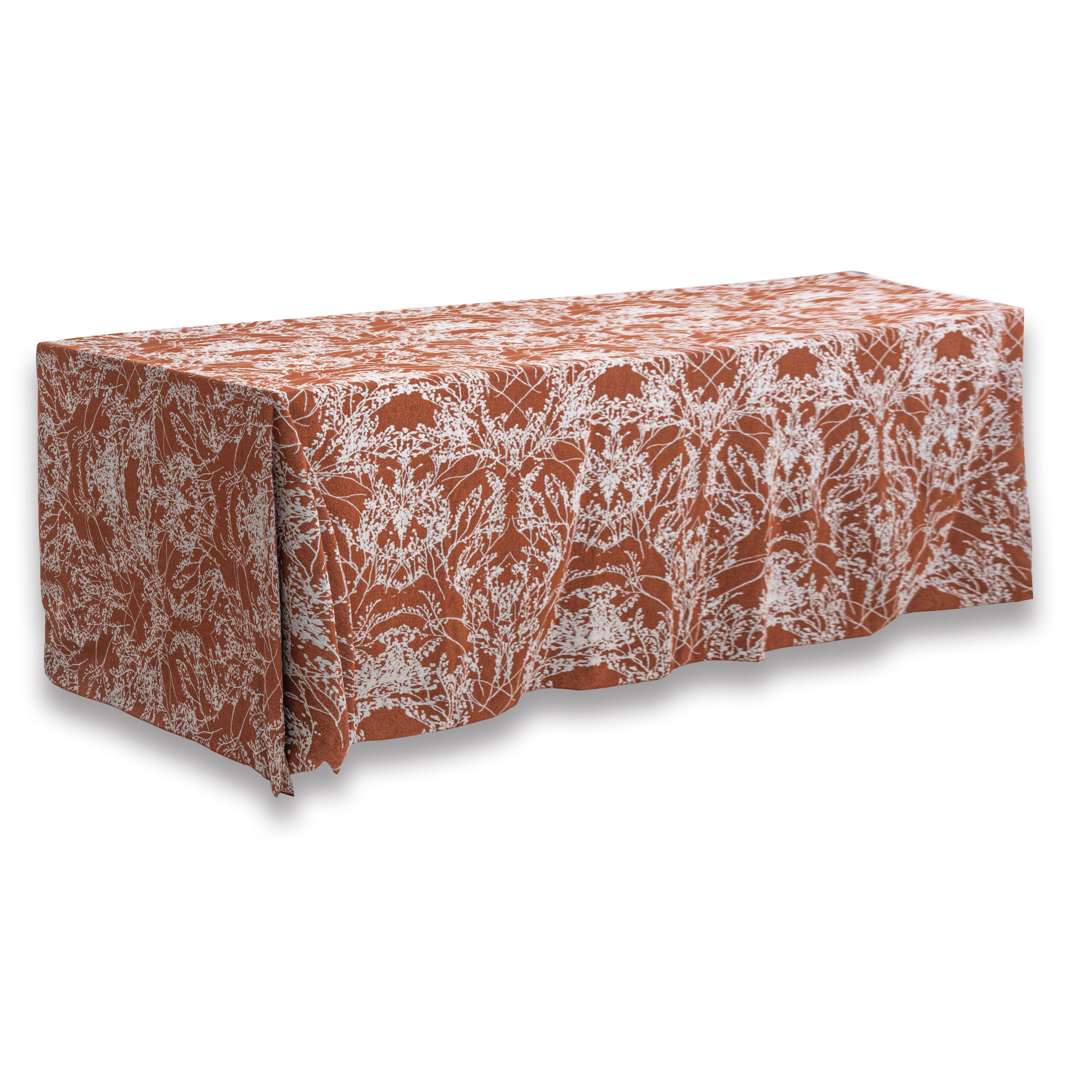 Rust Leaf Branch Reversible Jacquard Linens– CV Linens