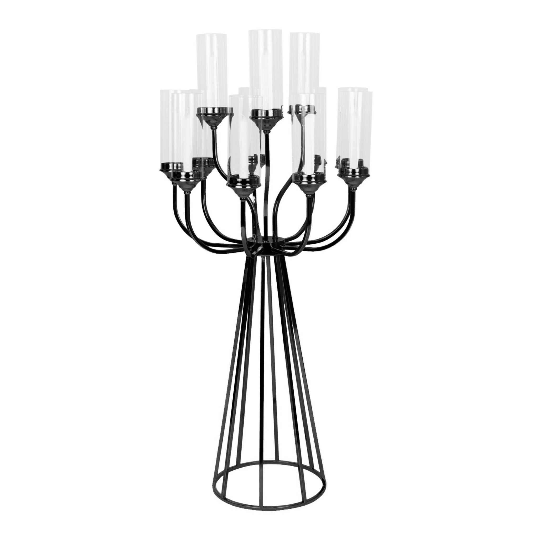 12 Arms Candle Holder Wedding Candelabra Table Centerpiece 48 H Blac Cv Linens