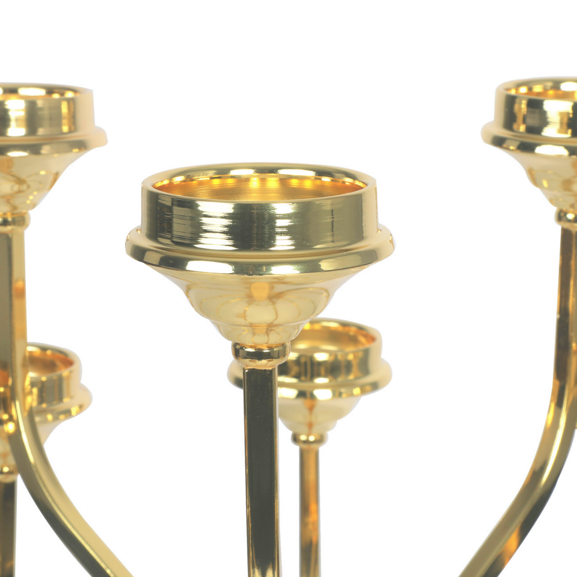 12 Arms Candle Holder Wedding Candelabra Table Centerpiece 48H - Gold– CV  Linens