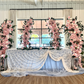 2 pcs/pk Premade Flower Backdrop Arch/Table Runner Decor - Pink