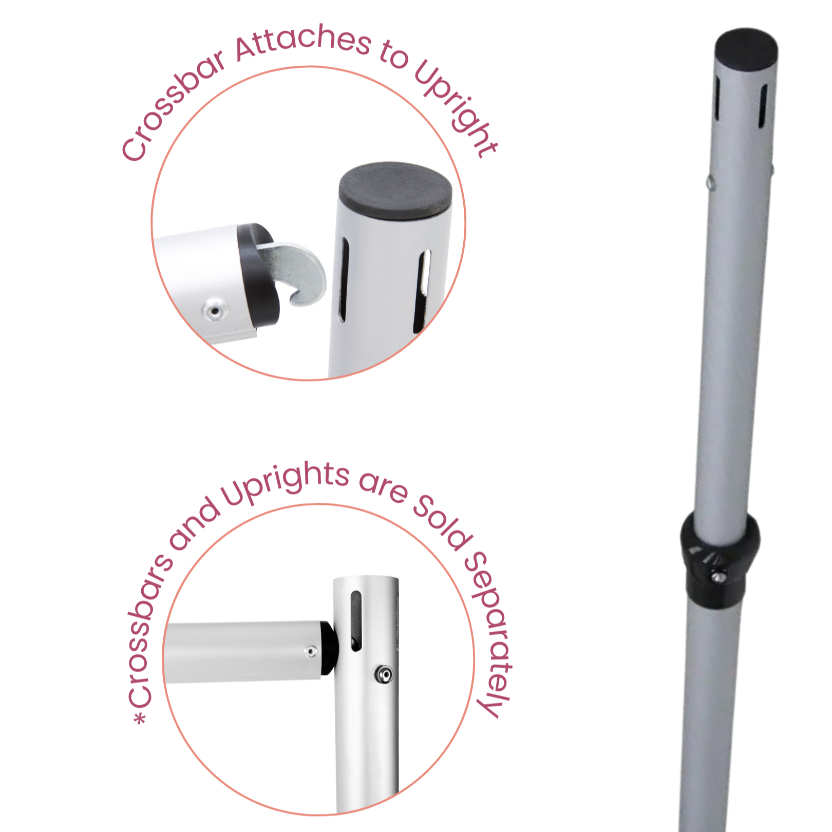 Telescopic Slip-fit Upright 6ft to 14ft with slip lock collar