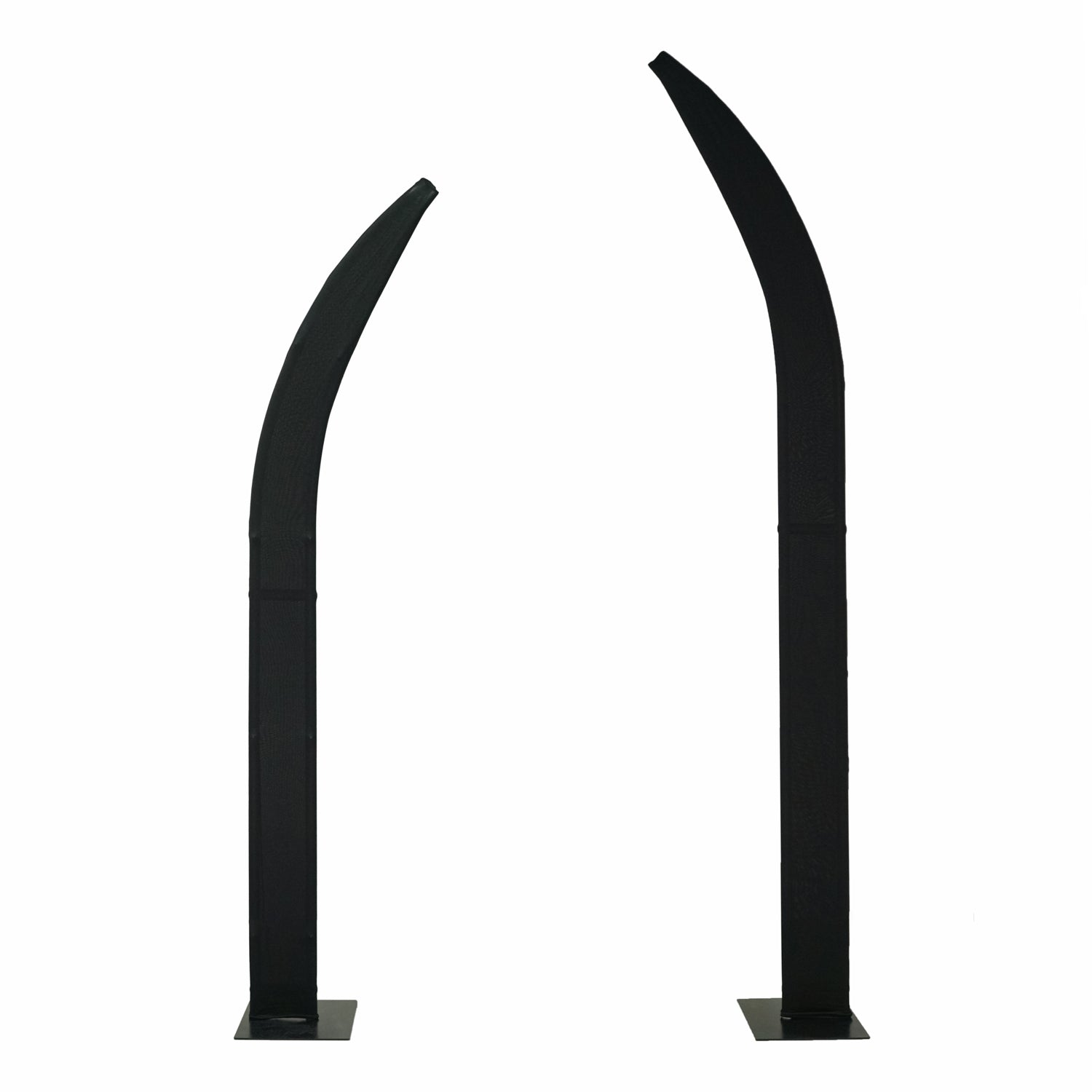 2pc Spandex Curved Arch Backdrop Cover - Black