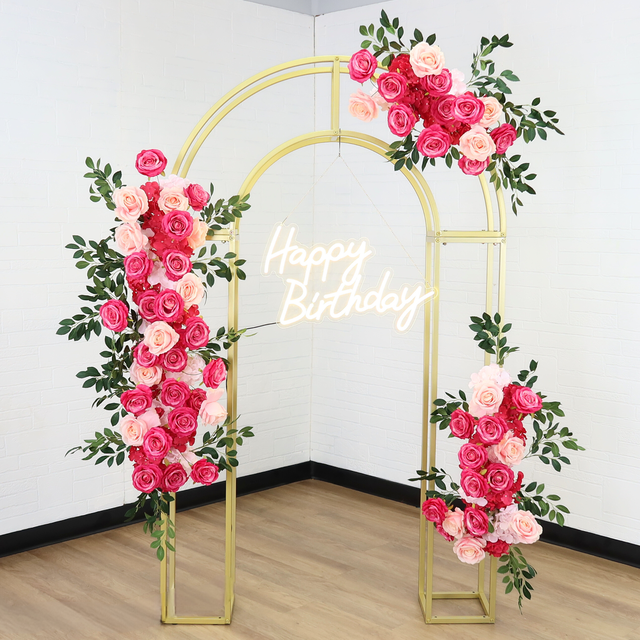 3D Metal Arch Frame Backdrop Party Stand - Gold– CV Linens