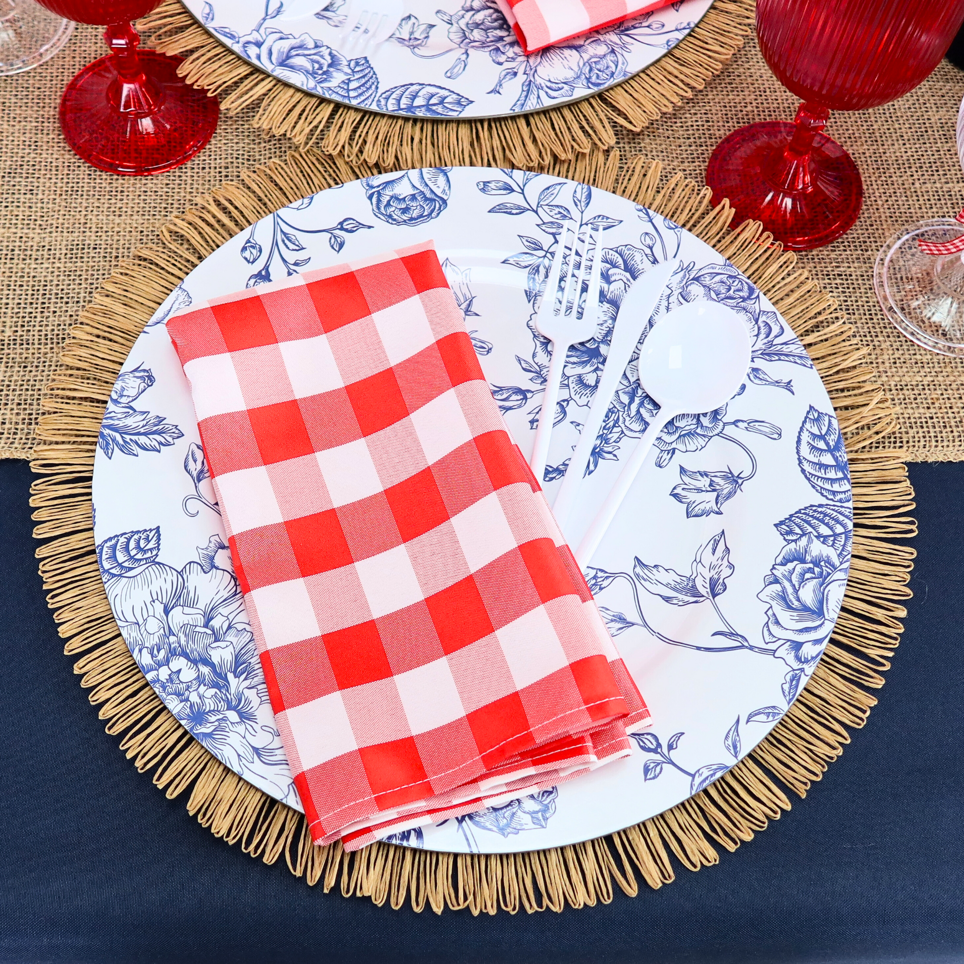 4 pc/set Fringed Edge Woven 15" Placemats