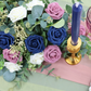 Artificial DIY Foam Rose Stems (50 pcs) - Navy Blue