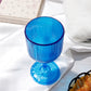 Blue Acrylic 11oz Wine Goblets Ripple Design (6 pcs/pk)