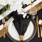 10 pc/pk Rhinestone Velcro Sash Clip Napkin Ring - Gold