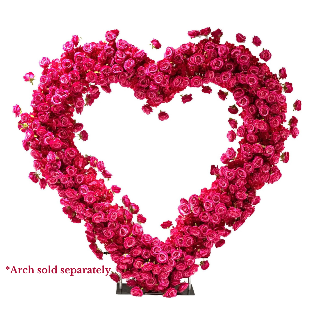 Floral 3D Backdrop for Open Heart Stand - Fuchsia