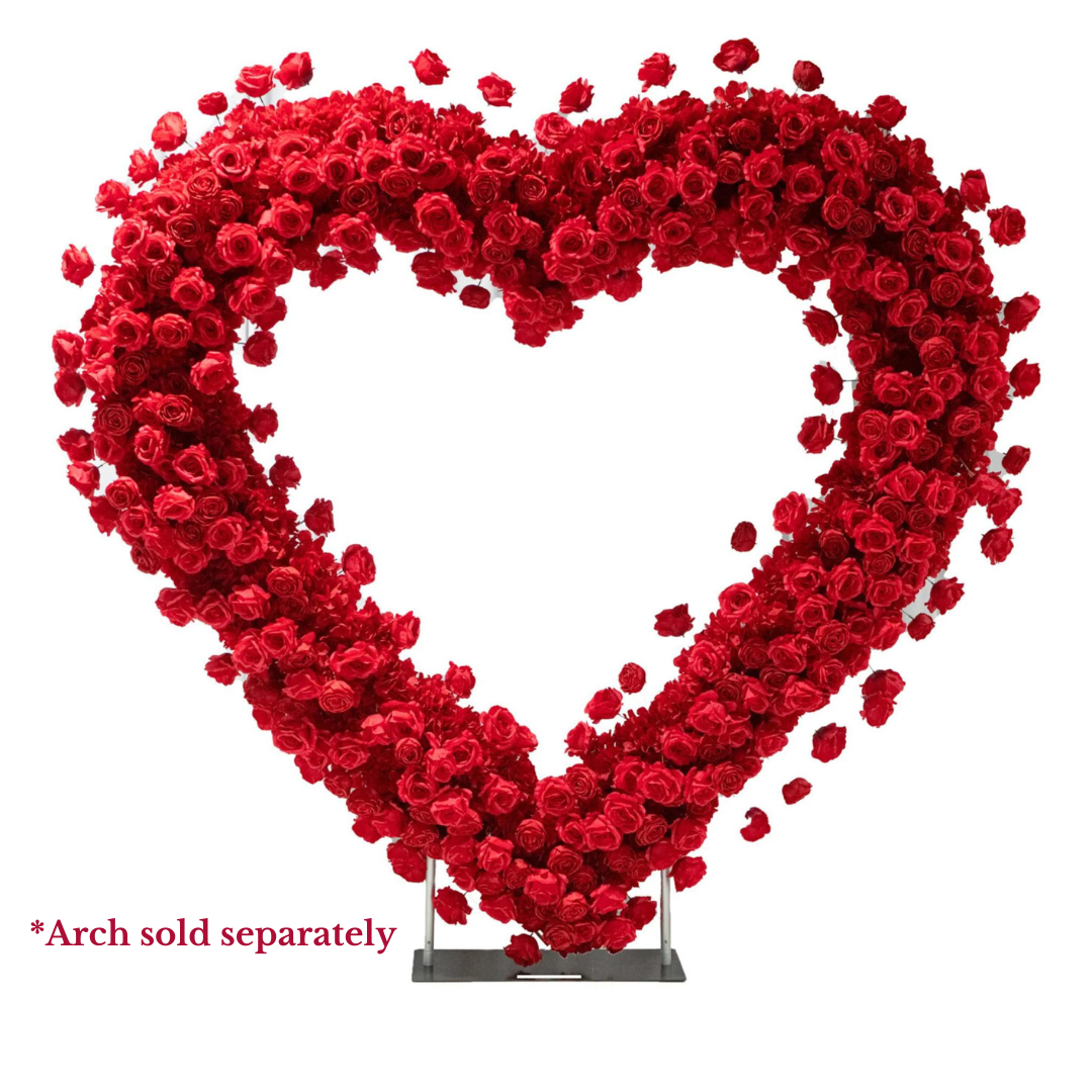 Floral 3D Backdrop for Open Heart Stand - Red