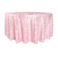 Flower Petal Taffeta Round 120" Tablecloth - Pink