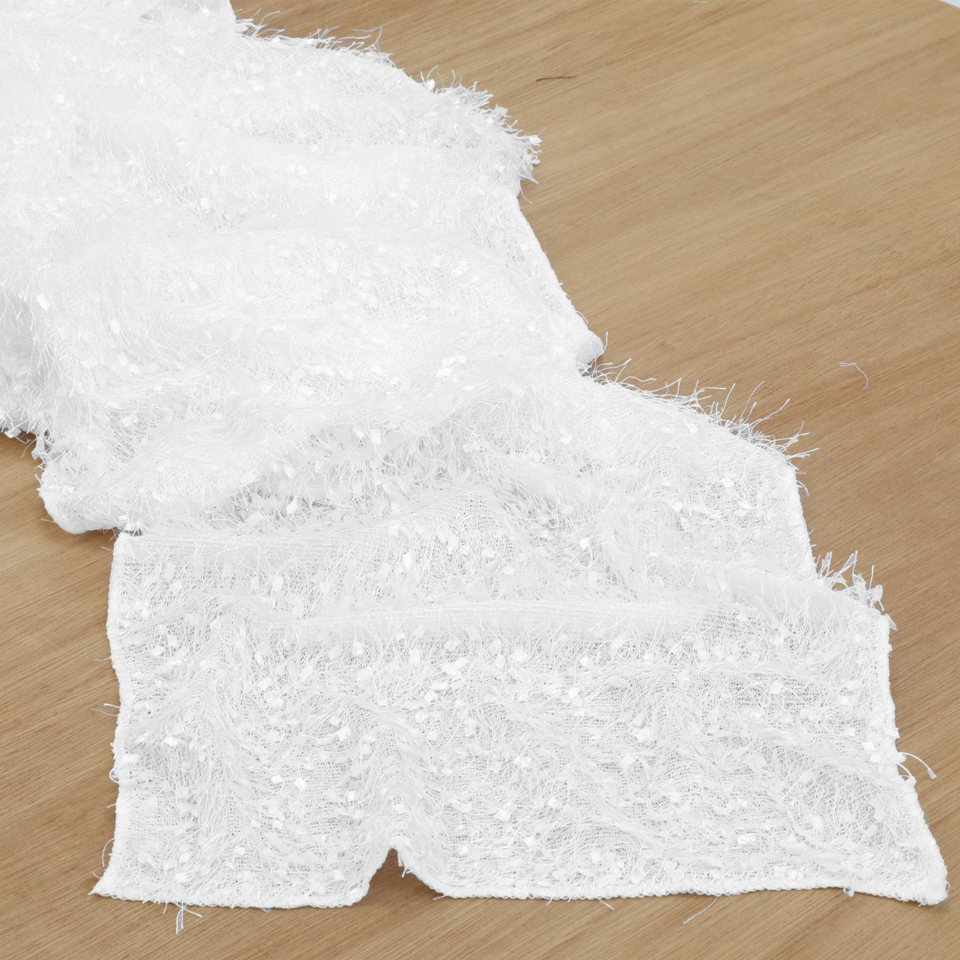 Flurries Table Runner - White