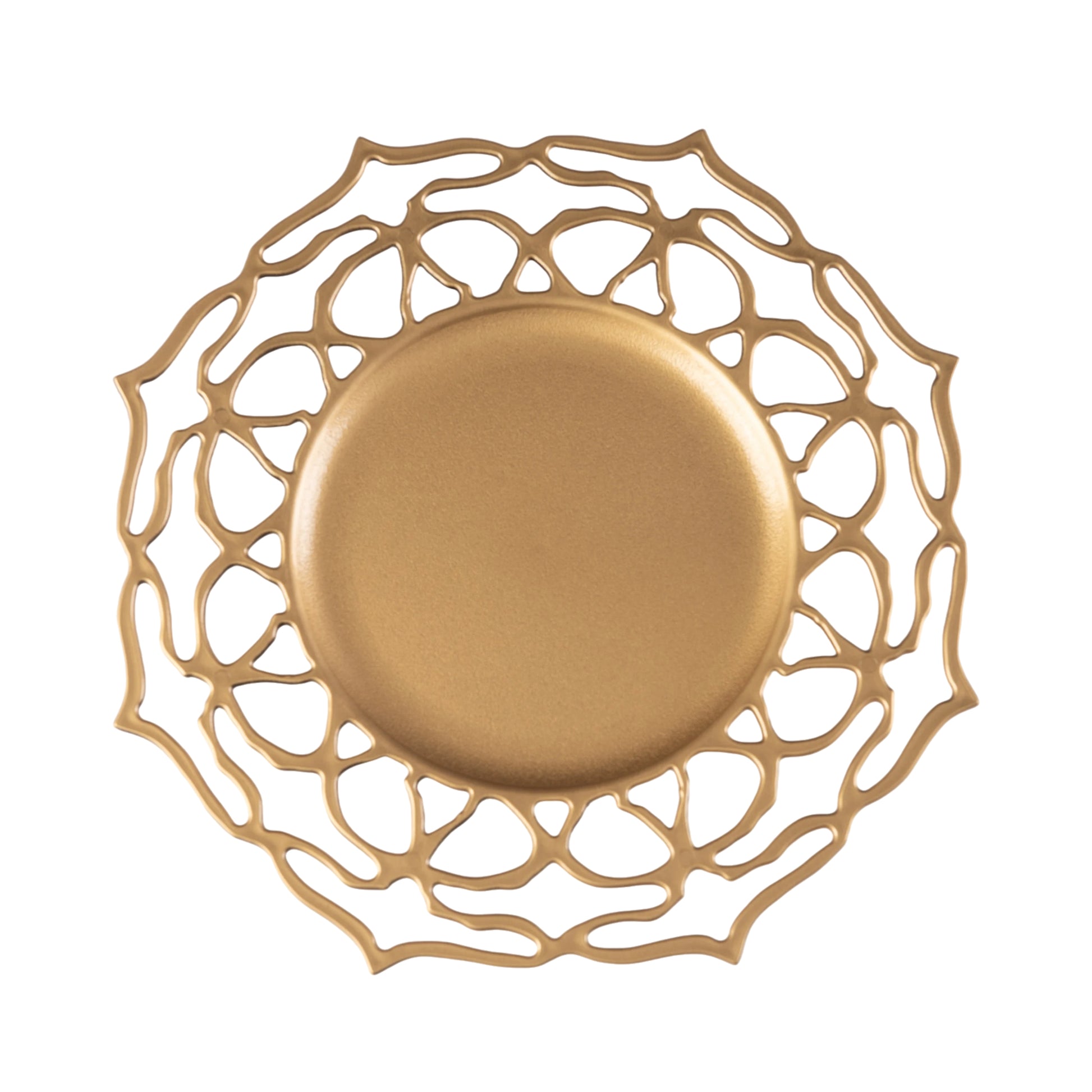 Petal Edge Acrylic Charger Plate - Gold