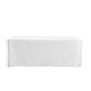 Premium Linen-Look Panama Weave 90"x132" Rectangle Tablecloth - White