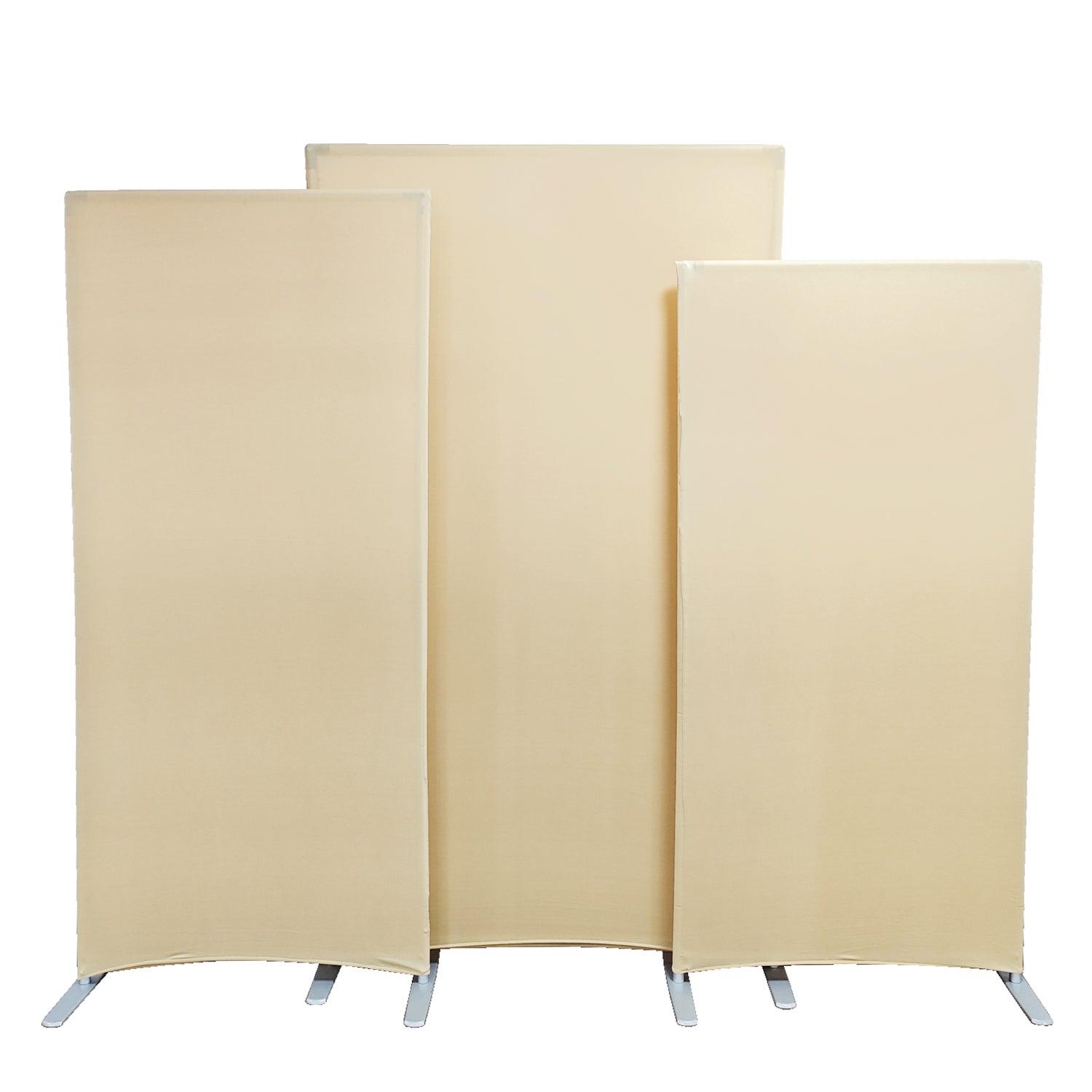 Spandex Arch Covers for Heavy Duty Rectangular Backdrop Frame 3pc/set - Champagne