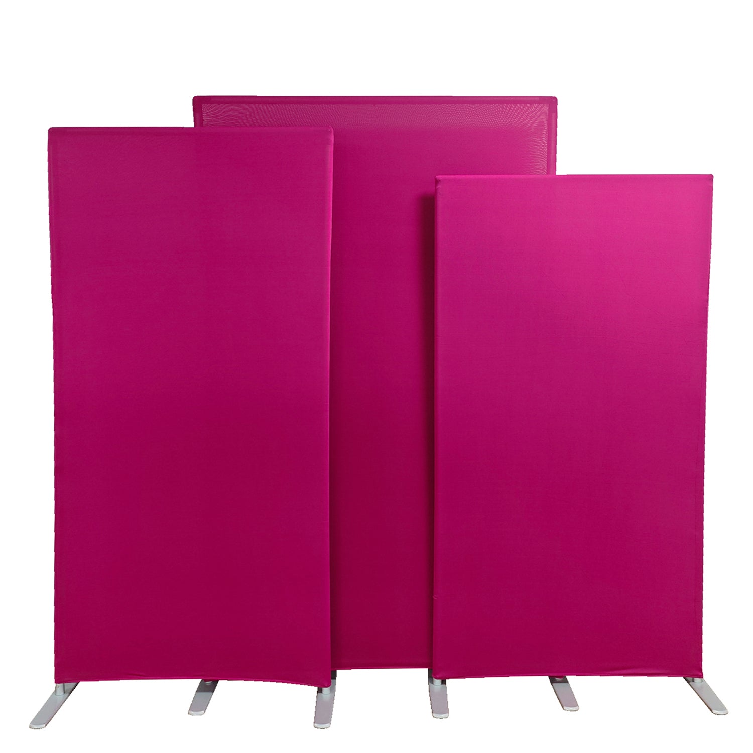 Spandex Arch Covers for Heavy Duty Rectangular Backdrop Frame 3pc/set - Fuchsia