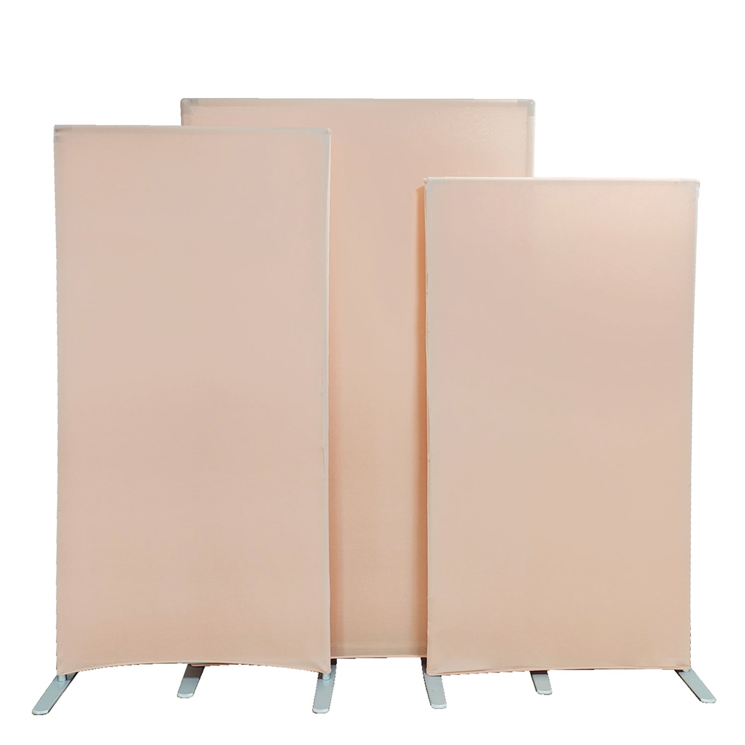 Spandex Arch Covers for Heavy Duty Rectangular Backdrop Frame 3pc/set - Blush/Rose Gold