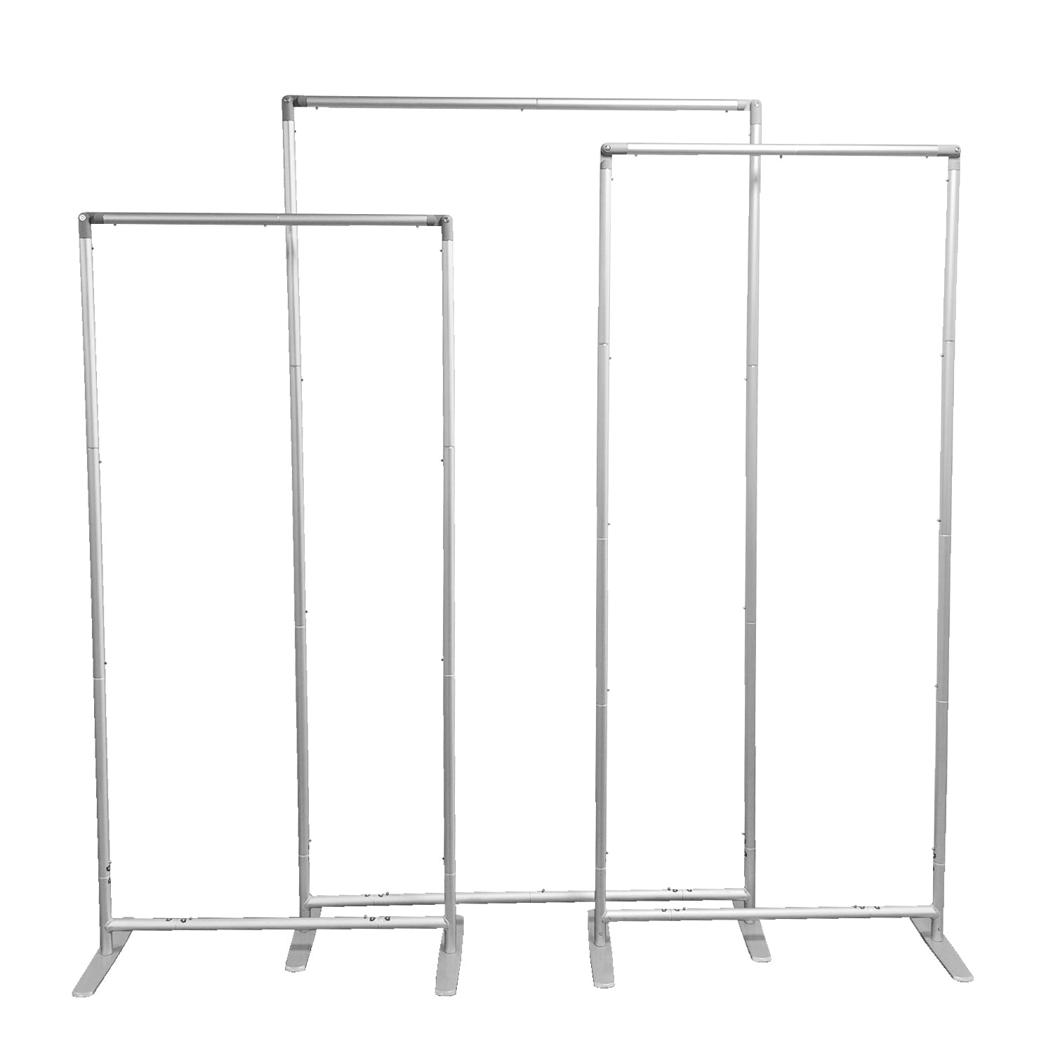 3 pc/set Heavy Duty Rectangular Backdrop Frame Stands - Silver