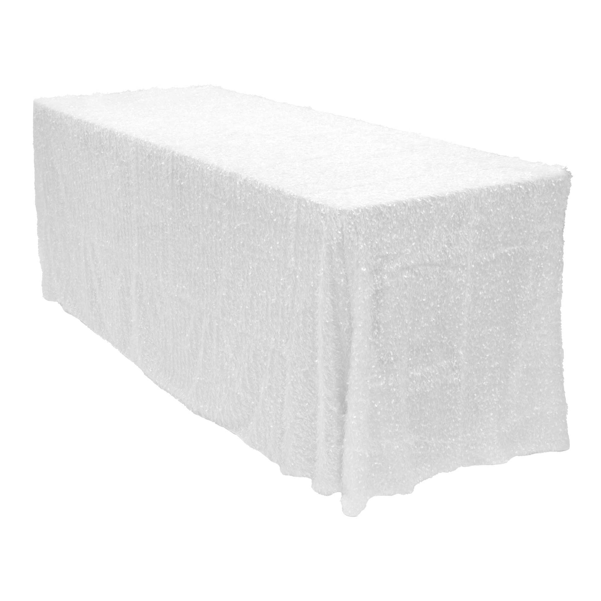 Flurries 90"x132" Rectangular Tablecloth - White