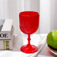 Red Acrylic 11oz Wine Goblets Ripple Design (6 pcs/pk)