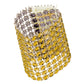 10 pc/pk Rhinestone Velcro Sash Clip Napkin Ring - Gold