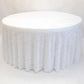 Flurries 120" Round Tablecloth - White