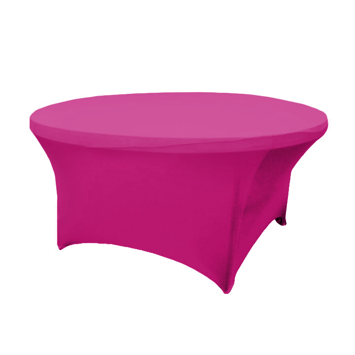 5FT Round Spandex Table Cover - Fuchsia