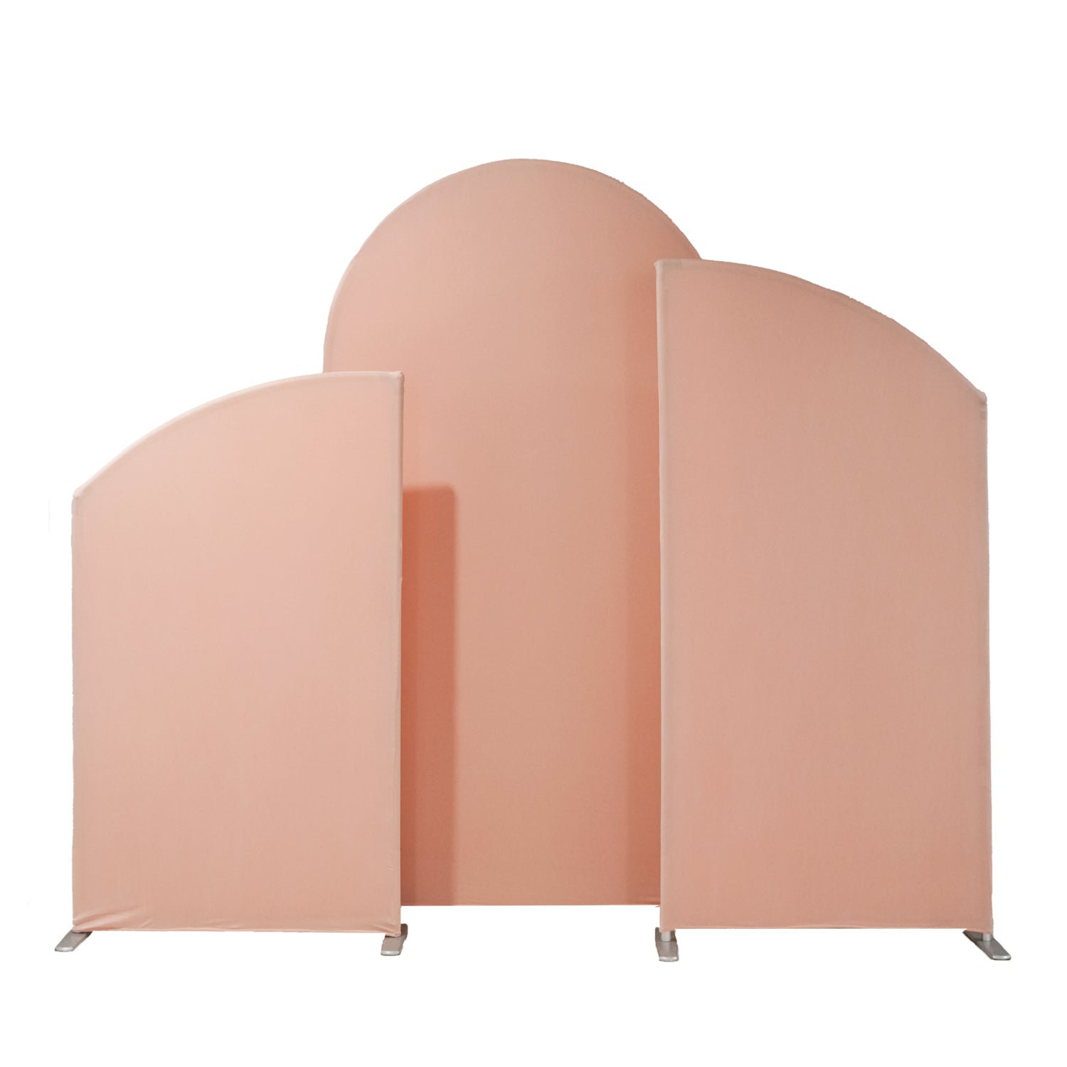 Spandex Arch Covers for Heavy Duty Chiara Frame Backdrop 3pc/set - Blush/Rose Gold