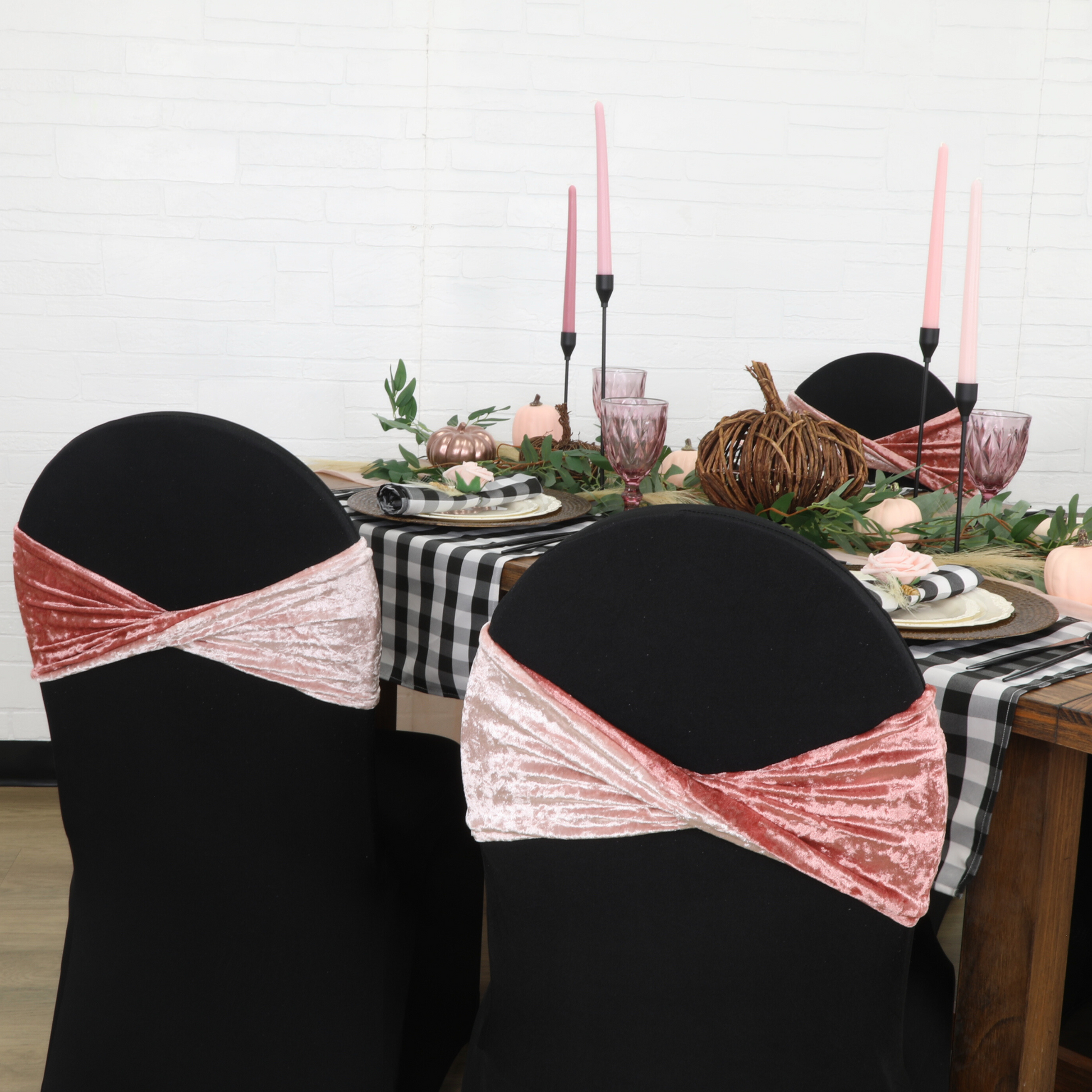 Stretch Banquet Chair Cover Black - ASAP Linen