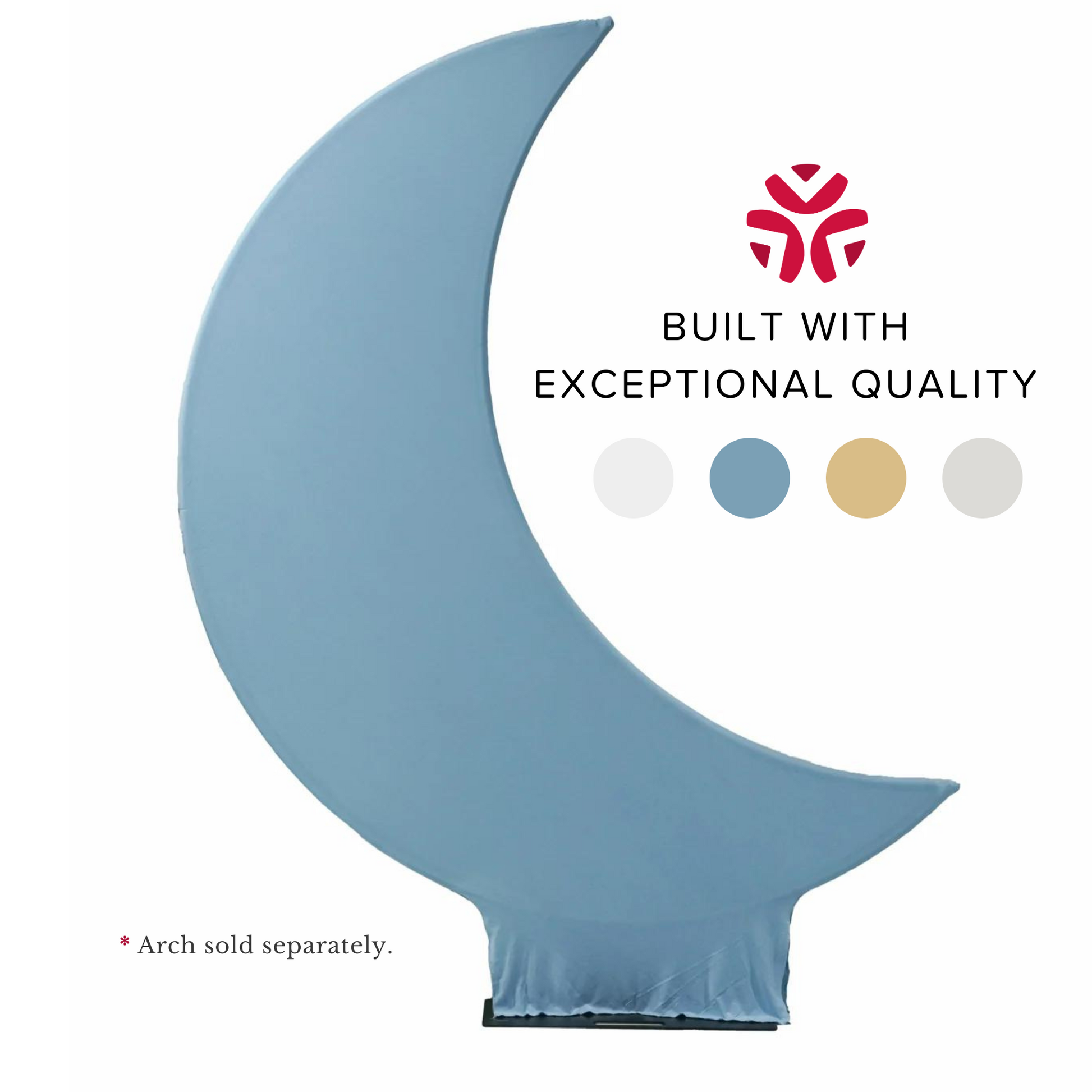 Spandex Crescent Moon Arch Cover - Baby Blue