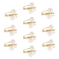 10 pc/pk Spiral Faux Pearl Napkin Ring - Gold