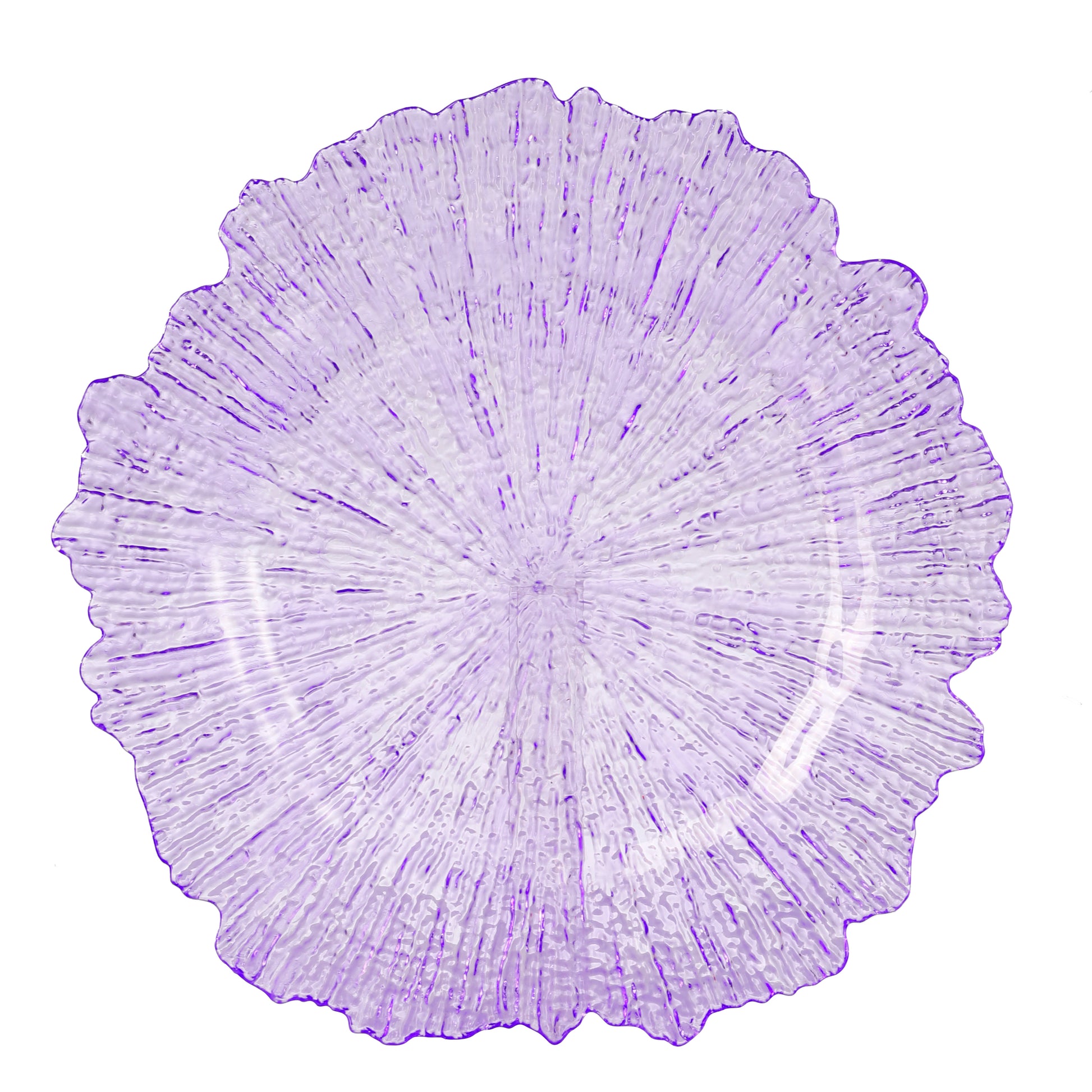 Transparent Reef Plastic Charger Plate - Lavender