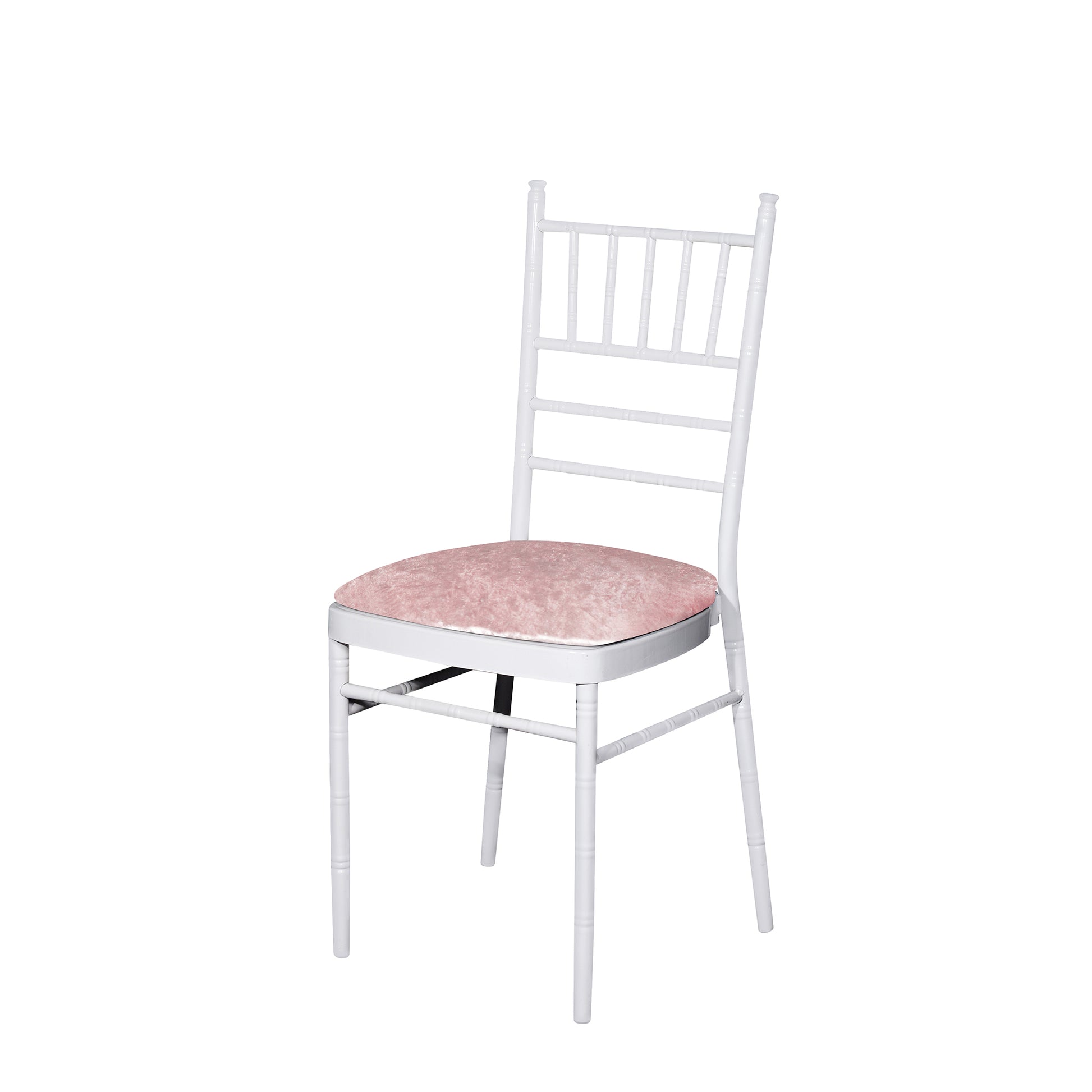 5 pcs/pk Velvet Spandex Chiavari Seat Pad Cover - Blush/Rose Gold